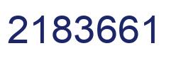 Number 2183661 blue image