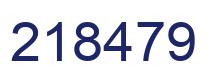 Number 218479 blue image