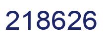 Number 218626 blue image