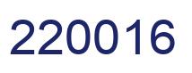 Number 220016 blue image