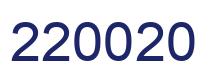 Number 220020 blue image
