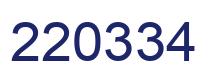 Number 220334 blue image