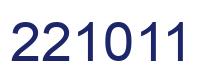 Number 221011 blue image