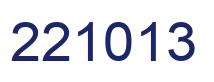 Number 221013 blue image