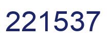 Number 221537 blue image