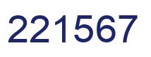 Number 221567 blue image