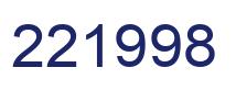 Number 221998 blue image