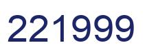 Number 221999 blue image