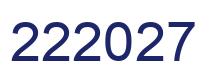 Number 222027 blue image