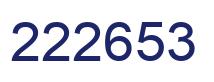 Number 222653 blue image