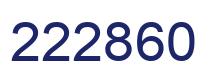 Number 222860 blue image