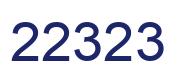 Number 22323 blue image