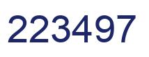 Number 223497 blue image