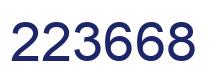 Number 223668 blue image