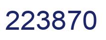 Number 223870 blue image