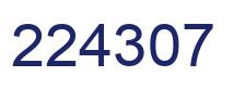 Number 224307 blue image