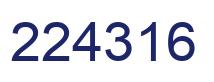 Number 224316 blue image