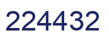 Number 224432 blue image