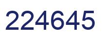 Number 224645 blue image