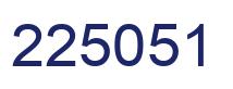 Number 225051 blue image