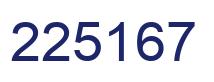 Number 225167 blue image
