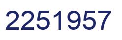 Número 2251957 imagen azul