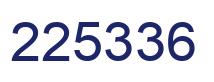 Number 225336 blue image