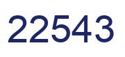 Number 22543 blue image