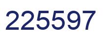 Number 225597 blue image