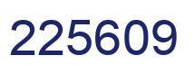 Number 225609 blue image