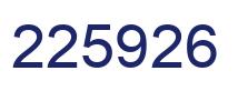 Number 225926 blue image
