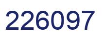 Number 226097 blue image