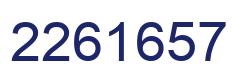 Number 2261657 blue image