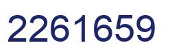 Number 2261659 blue image