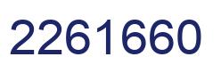 Number 2261660 blue image