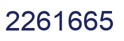 Number 2261665 blue image