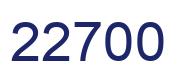 Number 22700 blue image