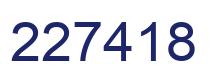 Number 227418 blue image
