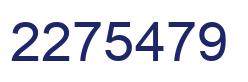 Number 2275479 blue image