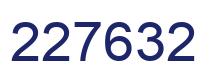 Number 227632 blue image
