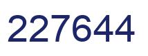 Number 227644 blue image
