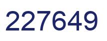 Number 227649 blue image