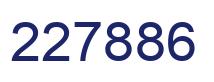 Number 227886 blue image
