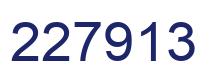 Number 227913 blue image