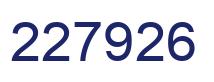 Number 227926 blue image