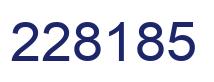 Number 228185 blue image