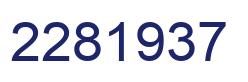 Number 2281937 blue image