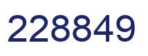 Number 228849 blue image