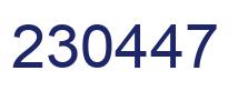 Número 230447 imagen azul