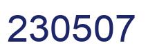 Número 230507 imagen azul